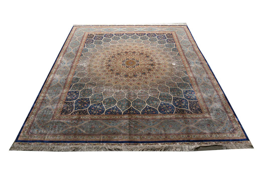 8 x 10 Stunning Silk Rug DOM ESFHAN PATTERN  #PIX-56276
