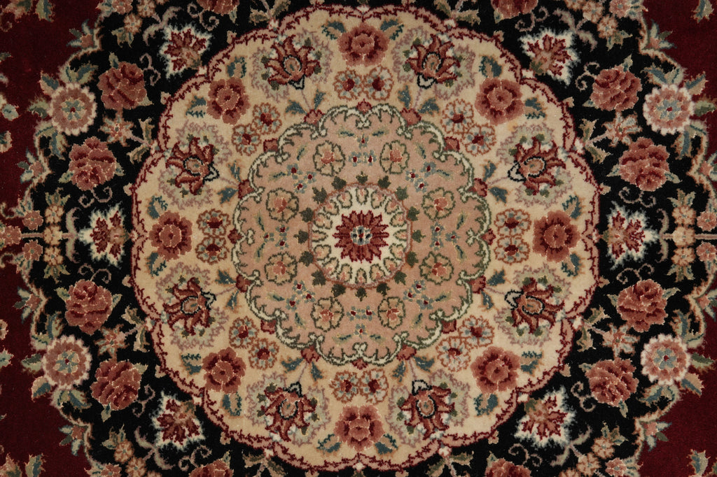7.7 x 10 Gorgeous Quality Wool and Silk Hand-Knotted SinoTabriz Rug #F-3122