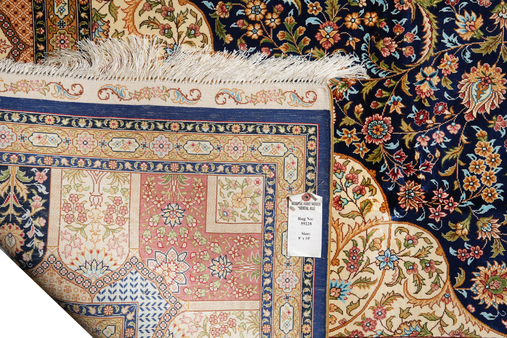 8 x 10 Fancy Detailed Silk Rug   #PIX-59228