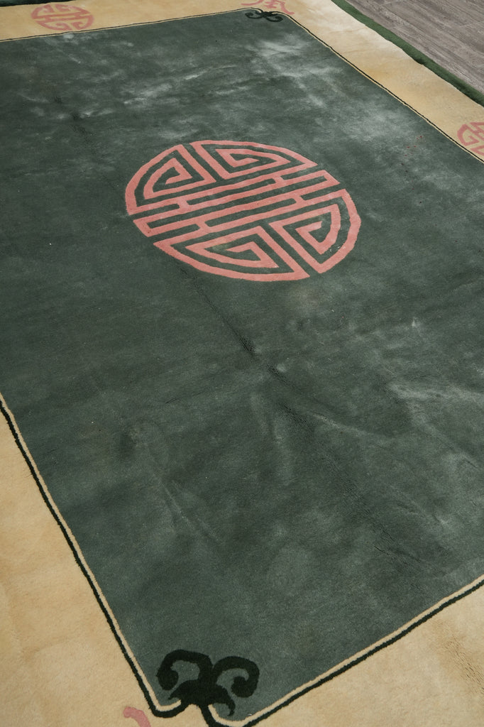 8 x 10 Friendship Hunter Green Peking Chinese Rug #B-79578