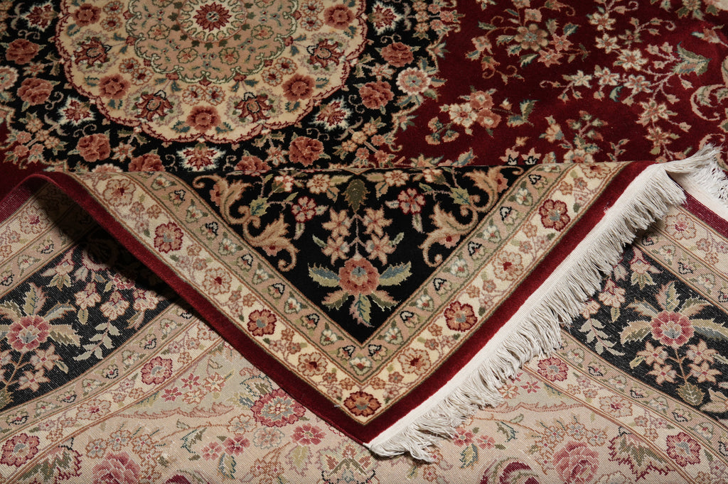 7.7 x 10 Gorgeous Quality Wool and Silk Hand-Knotted SinoTabriz Rug #F-3122