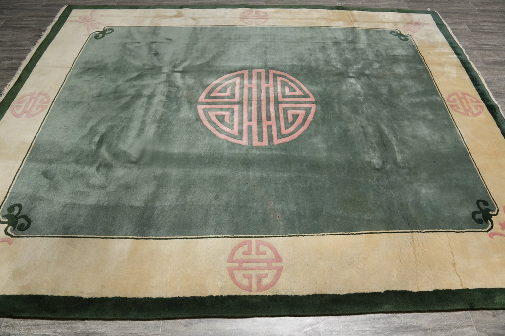 8 x 10 Friendship Hunter Green Peking Chinese Rug #B-79578