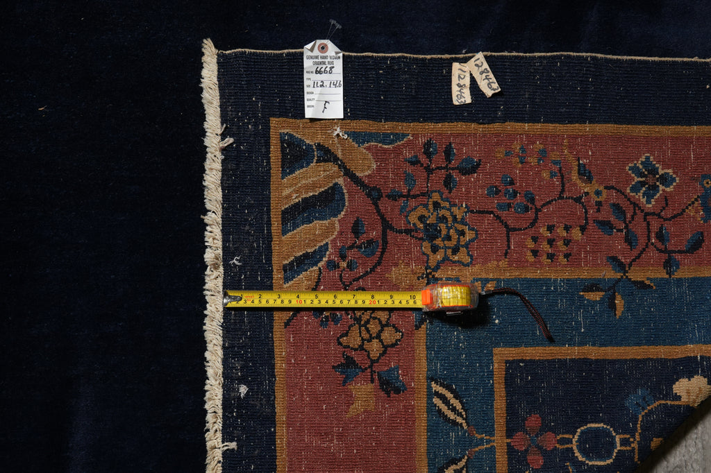 11.2 x 14.6 Antique Art Deco Chinese Beijing Rugs 1930's - view 16
