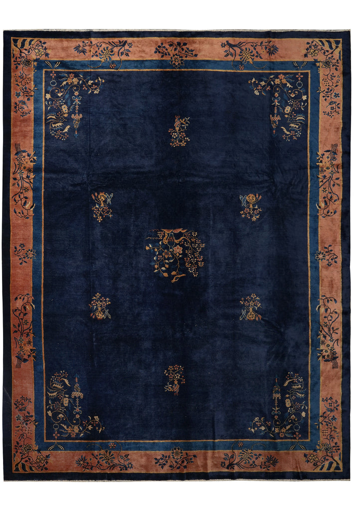 11.2 x 14.6 Antique Art Deco Chinese Beijing Rugs 1930's