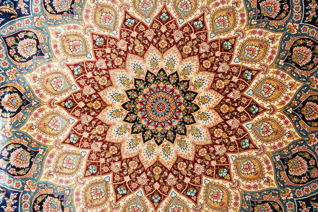 8 x 10 Fancy Detailed Silk Rug   #PIX-59228