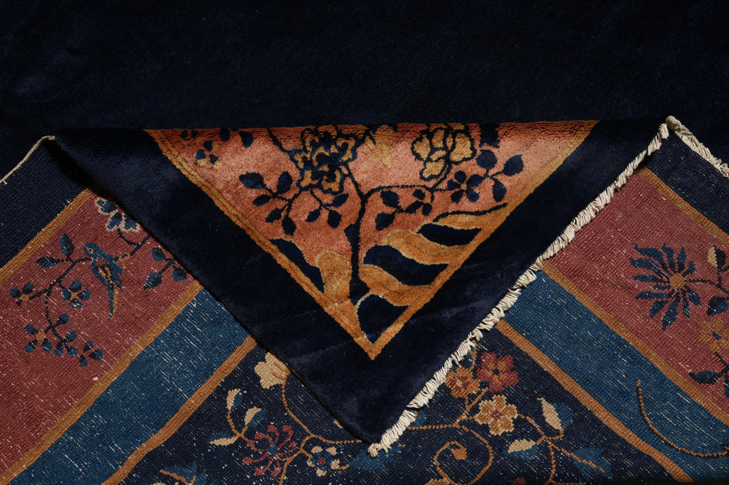 11.2 x 14.6 Antique Art Deco Chinese Beijing Rugs 1930's - view 12