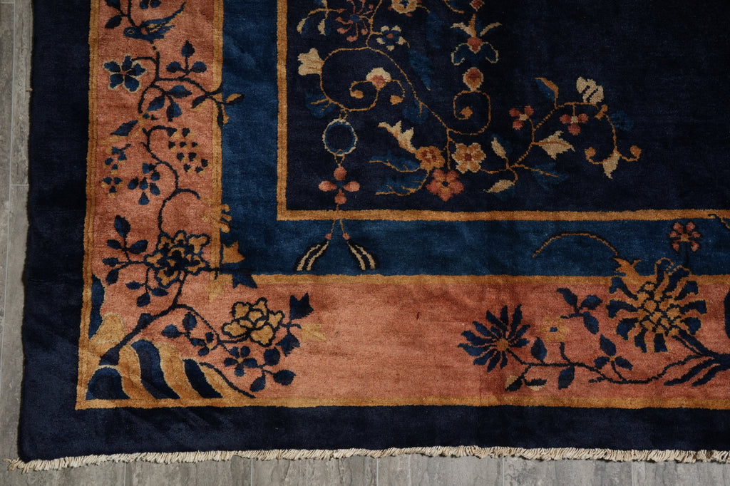 11.2 x 14.6 Antique Art Deco Chinese Beijing Rugs 1930's - view 14