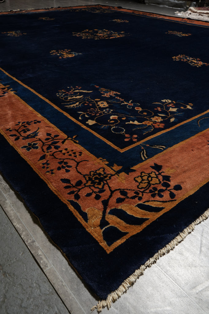 11.2 x 14.6 Antique Art Deco Chinese Beijing Rugs 1930's - view 6