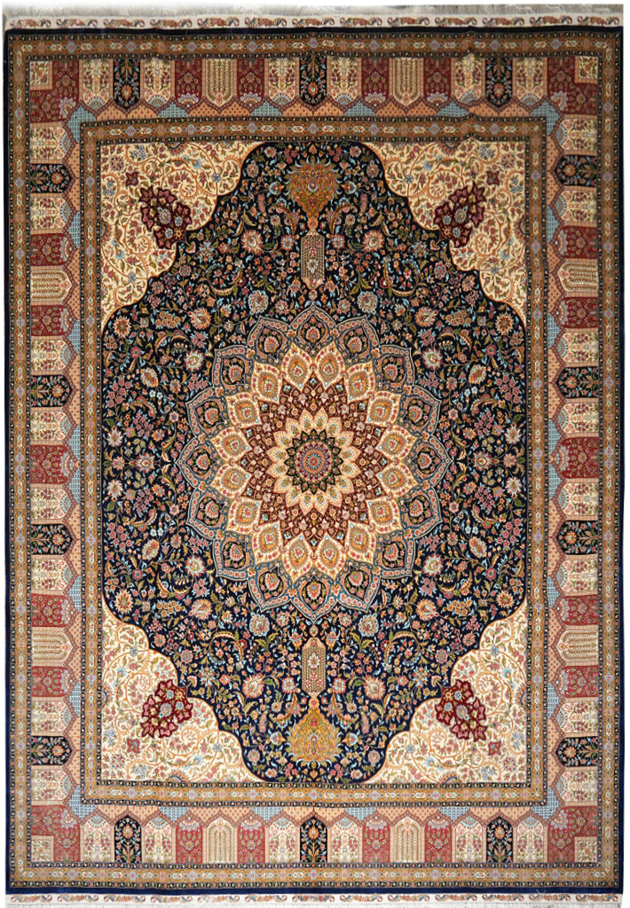 8 x 10 Fancy Detailed Silk Rug   #PIX-59228