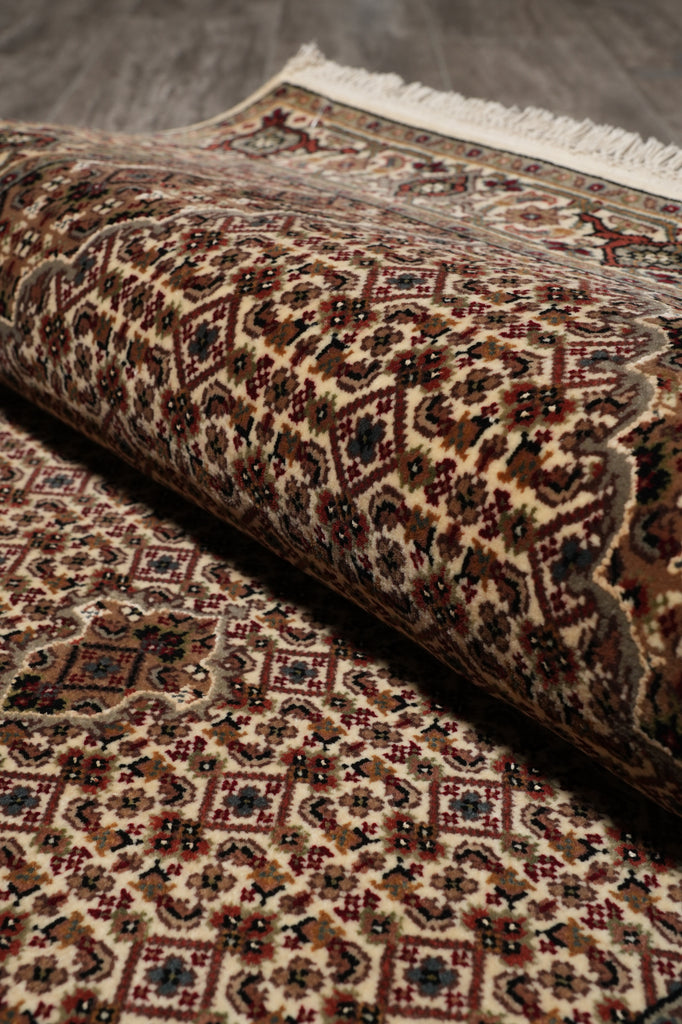 2.6 x 10.1 Tabriz Mahi Runner Wool and Silk Handmade Rug #F-4480