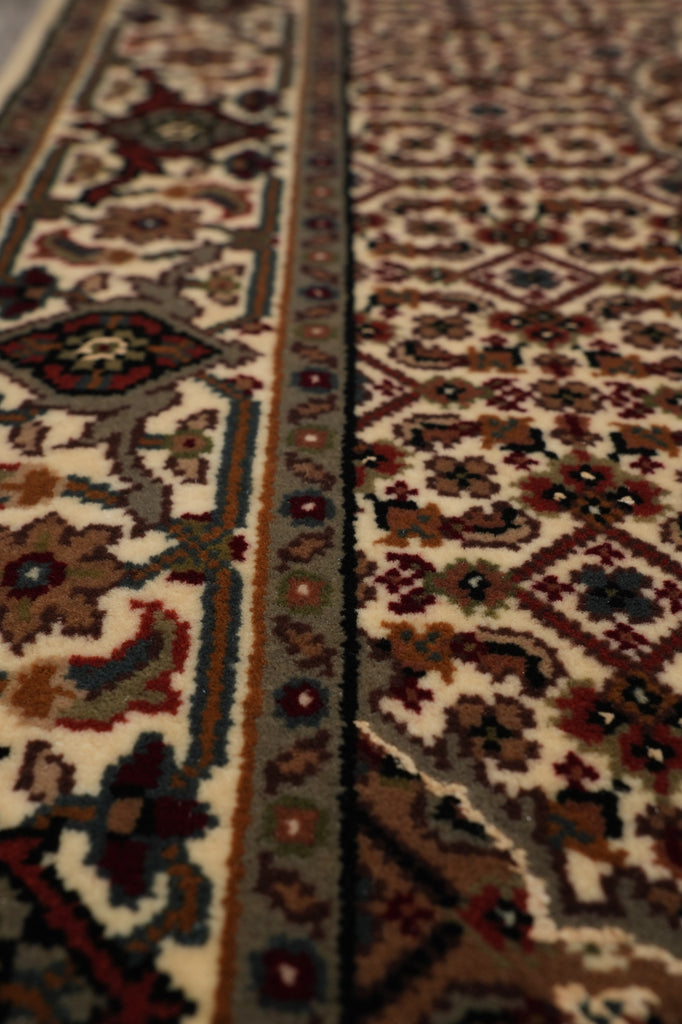 2.6 x 10.1 Tabriz Mahi Runner Wool and Silk Handmade Rug #F-4480