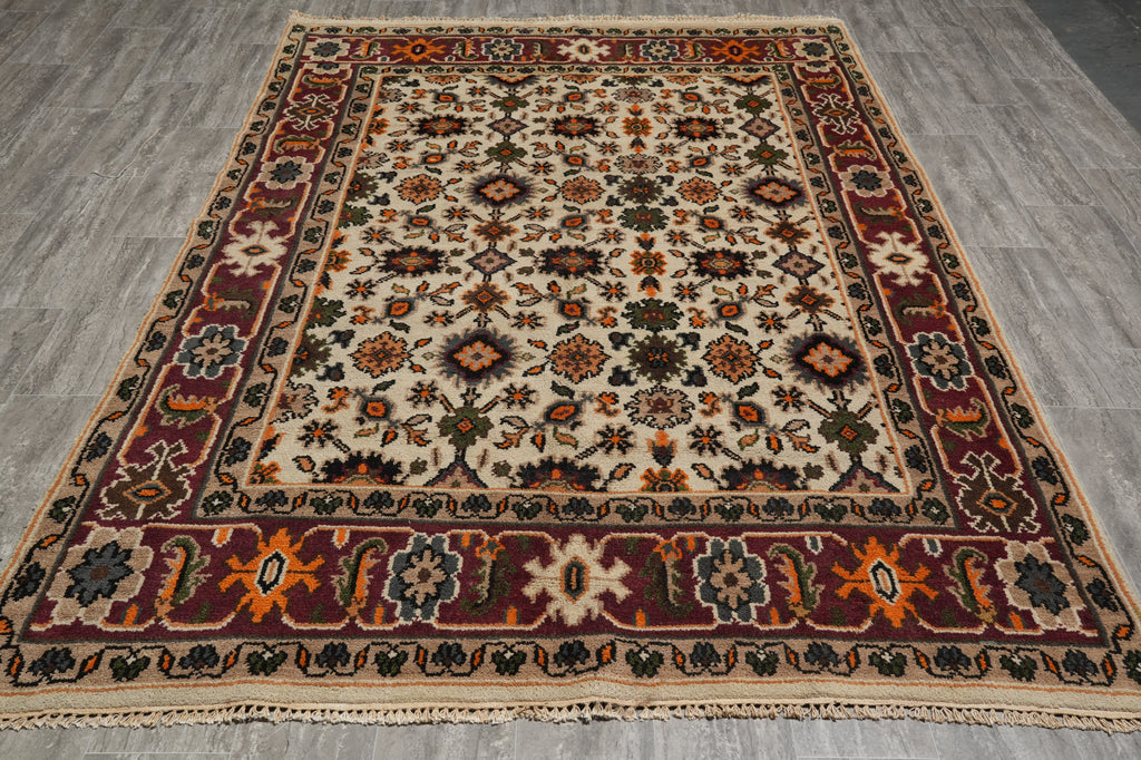 6 x 9 Hand-Knotted India Mahal Rug Liquidation Sale #F-3123