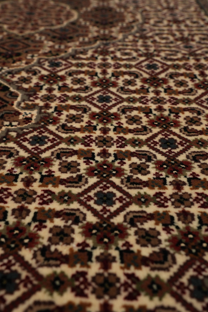 2.6 x 10.1 Tabriz Mahi Runner Wool and Silk Handmade Rug #F-4480