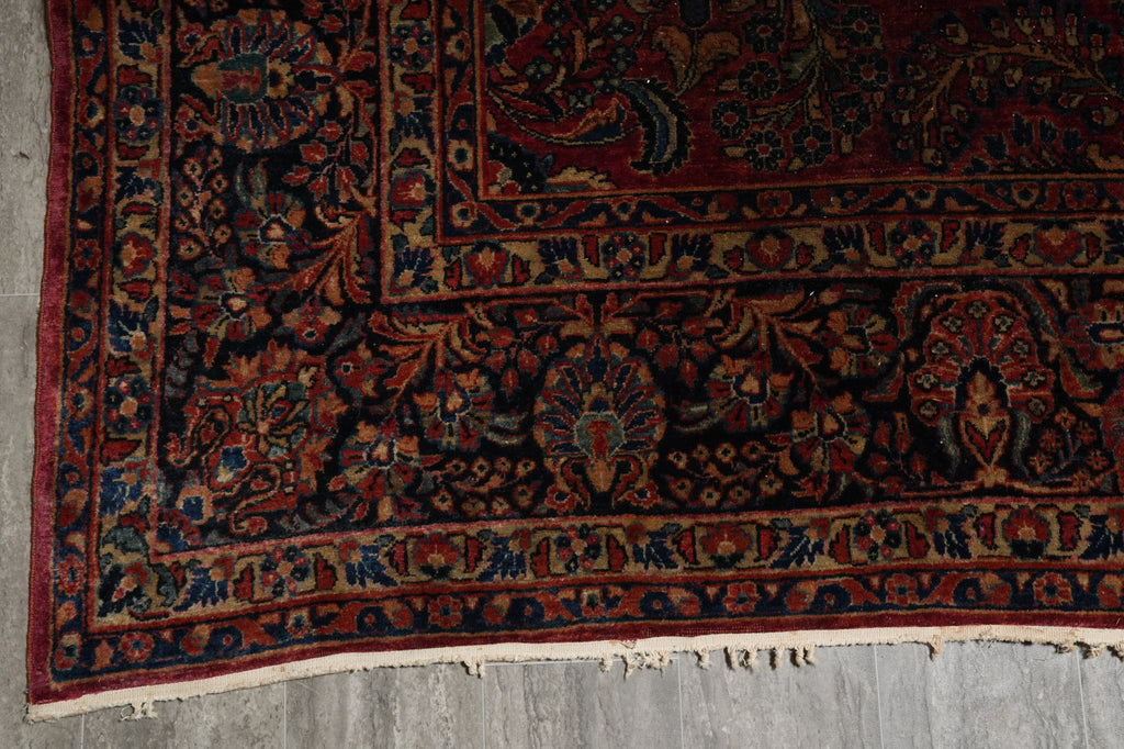 8.9 x 11.6 Antique Persian Sarouk Rug #F-3362