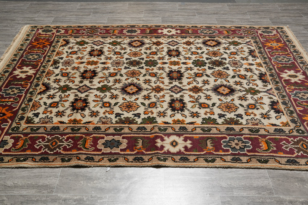 6 x 9 Hand-Knotted India Mahal Rug Liquidation Sale #F-3123