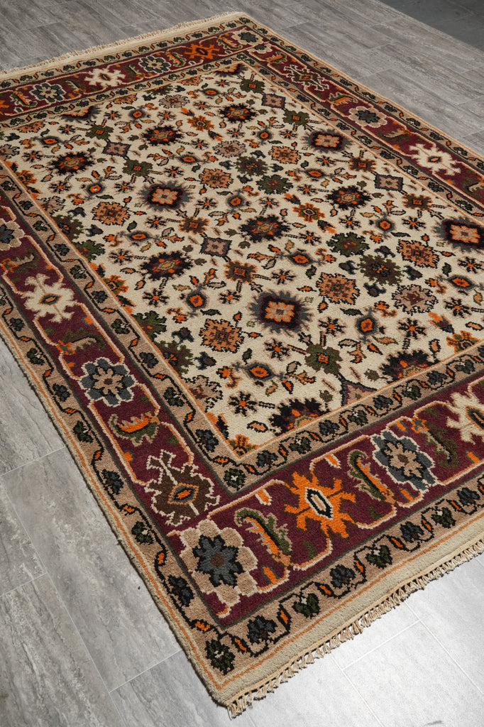 6 x 9 Hand-Knotted India Mahal Rug Liquidation Sale #F-3123