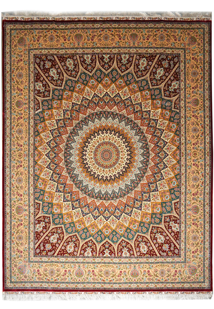 8 x 10 Fasinating Dom Design colors Silk Handmade Rug #PIX-59385