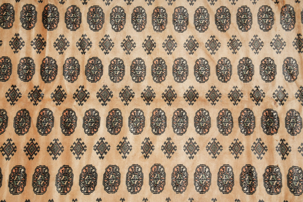 9 x 12 Bokhara Rug Beige Hand-Knotted Pakistan #F-3124
