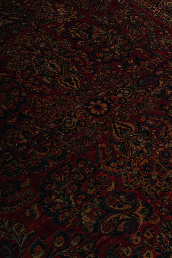 8.9 x 11.6 Antique Persian Sarouk Rug #F-3362