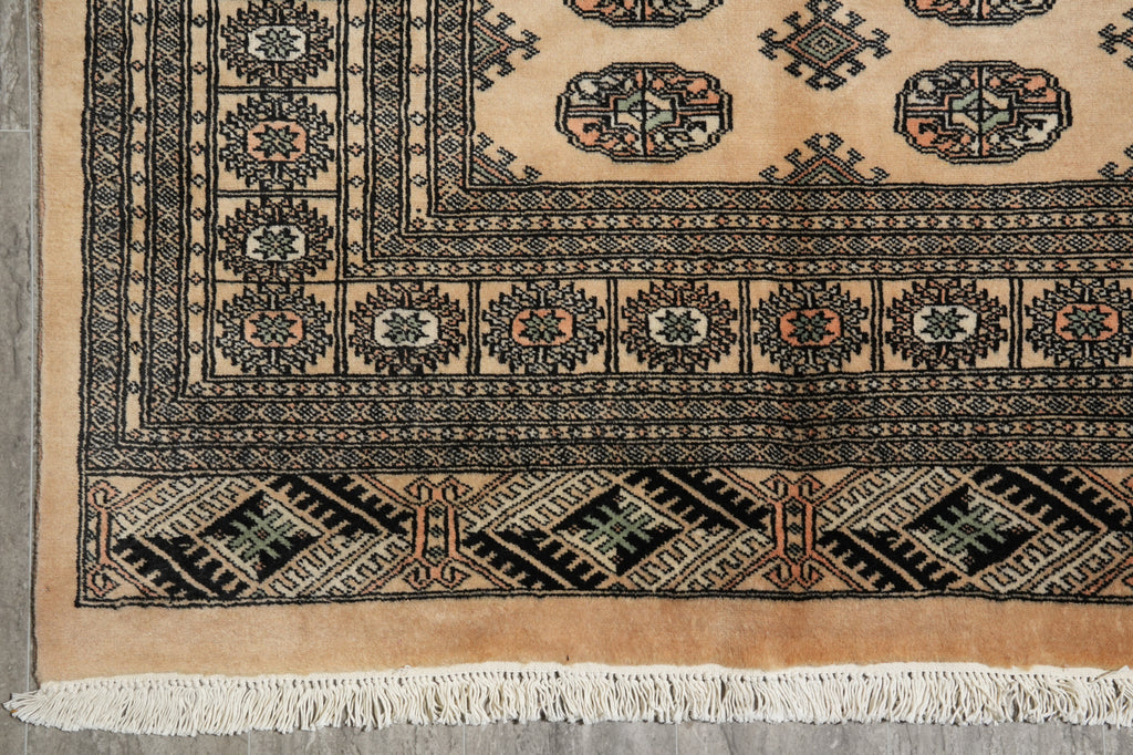 9 x 12 Bokhara Rug Beige Hand-Knotted Pakistan #F-3124