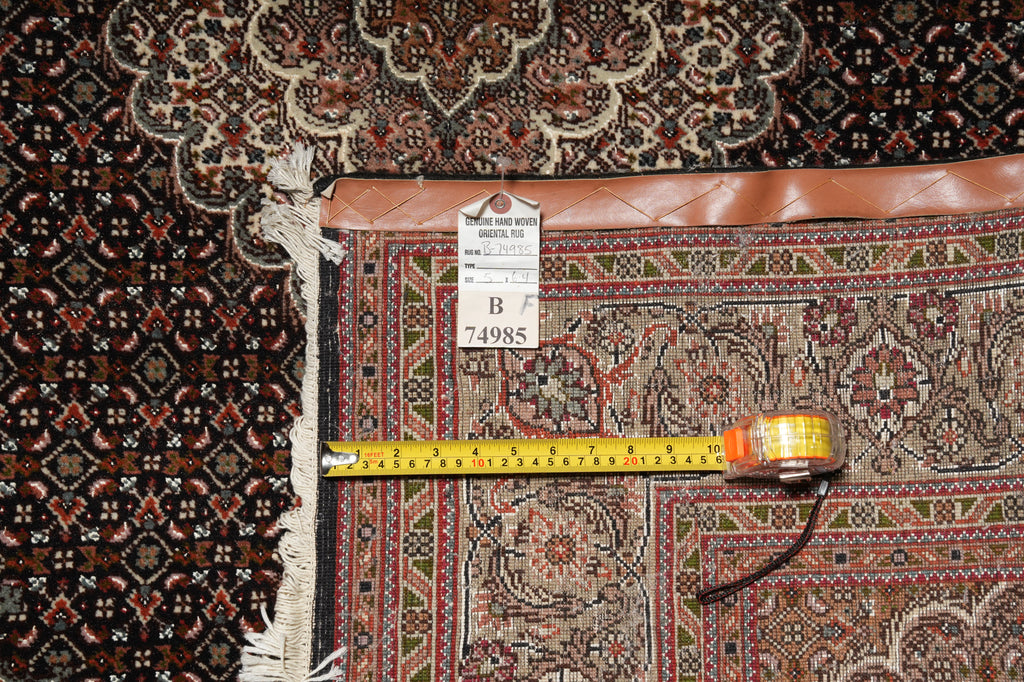 5 x 6.4 Authentic Fine Quality Persian Mahi Tabriz Wool & Silk Rug 400 KPSI Iran #B-74985