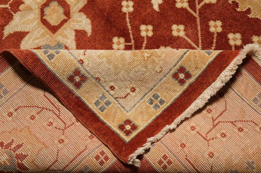 9 x 12 Natural Wool Zigler Chobi Peshawar Area Rug #F-4483