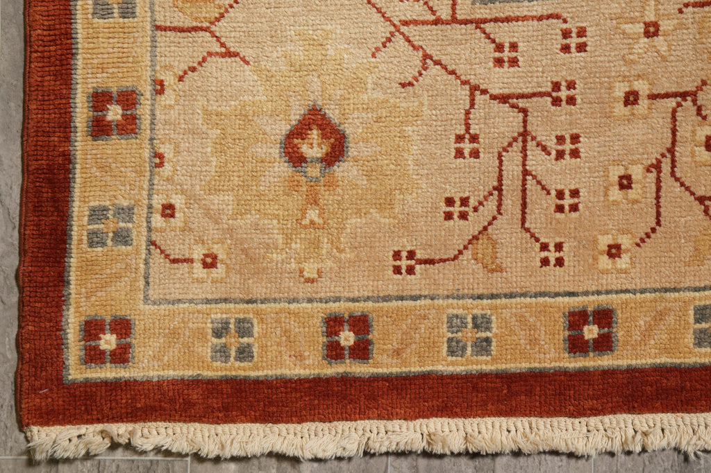 9 x 12 Natural Wool Zigler Chobi Peshawar Area Rug #F-4483