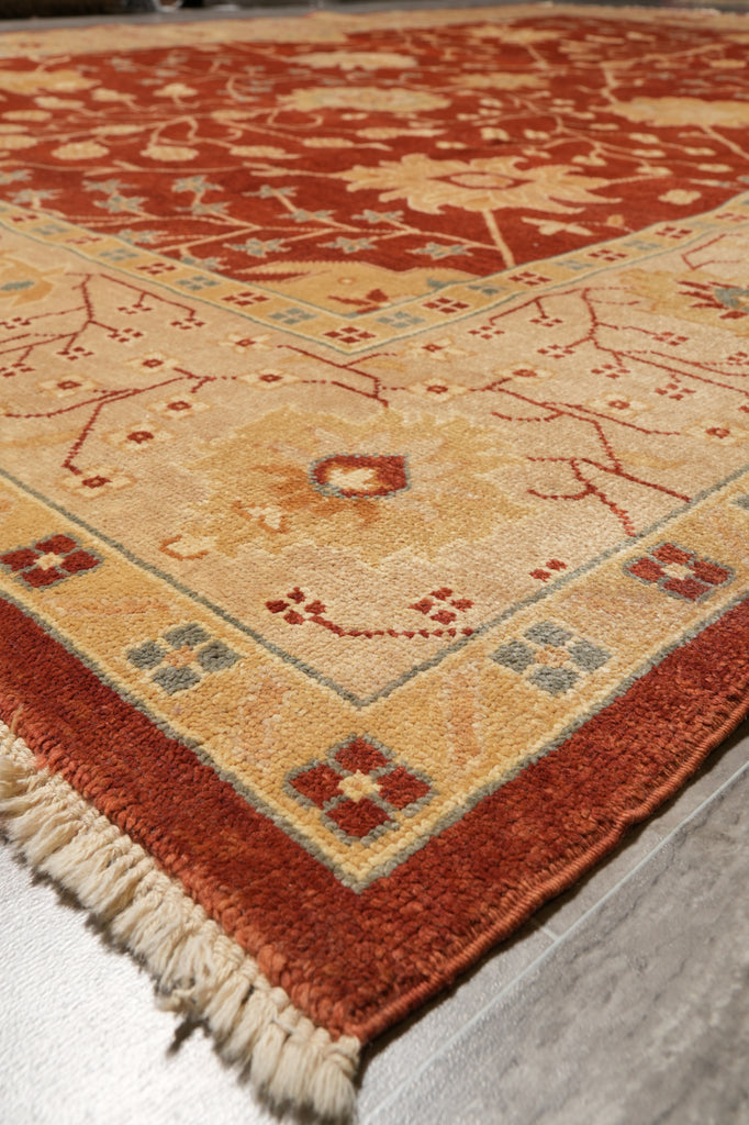 9 x 12 Natural Wool Zigler Chobi Peshawar Area Rug #F-4483