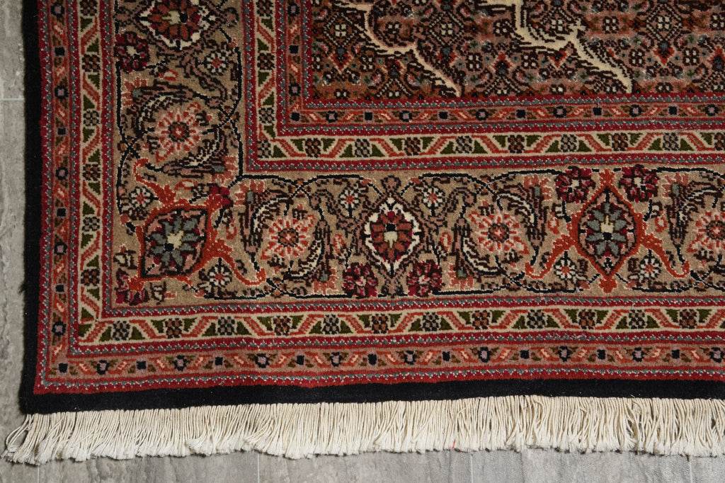5 x 6.4 Authentic Fine Quality Persian Mahi Tabriz Wool & Silk Rug 400 KPSI Iran #B-74985