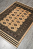 Load image into Gallery viewer, 4 x 5.8 Hand-Knotted Bokhara Jaldar Rug Geometric Diamond Pattern  #B-75631