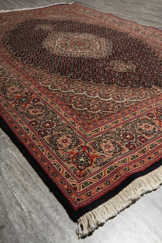 5 x 6.4 Authentic Fine Quality Persian Mahi Tabriz Wool & Silk Rug 400 KPSI Iran #B-74985