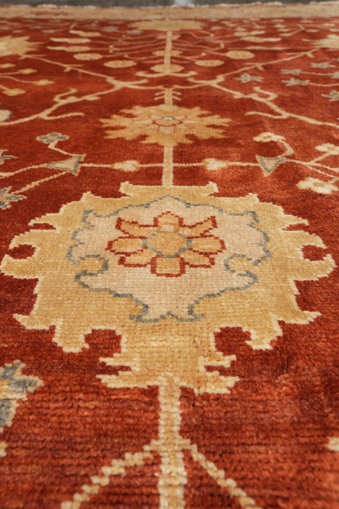 9 x 12 Natural Wool Zigler Chobi Peshawar Area Rug #F-4483