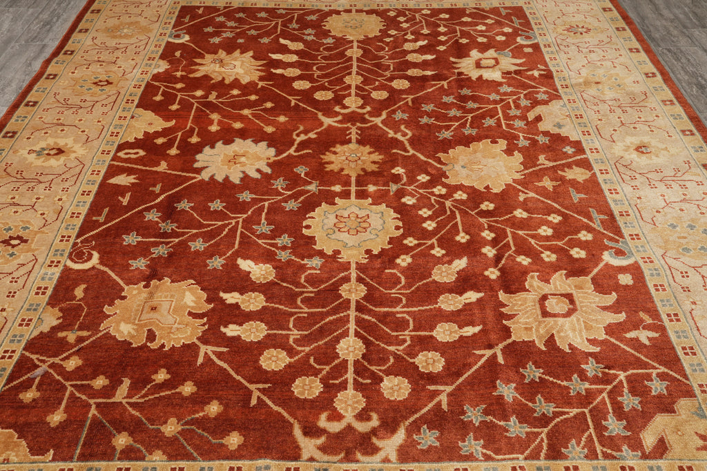 9 x 12 Natural Wool Zigler Chobi Peshawar Area Rug #F-4483
