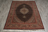 Load image into Gallery viewer, 5 x 6.4 Authentic Fine Quality Persian Mahi Tabriz Wool &amp; Silk Rug 400 KPSI Iran #B-74985