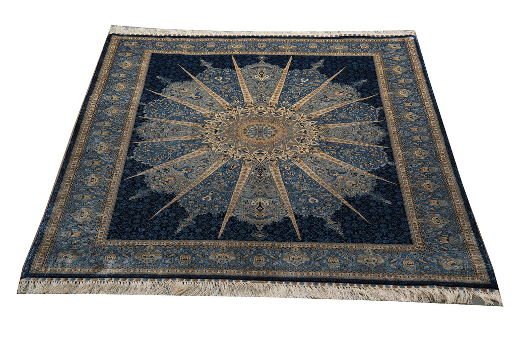 5 x 7 Elegant Handmade Silk Rug #PIX-59489