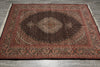 Load image into Gallery viewer, 5 x 6.4 Authentic Fine Quality Persian Mahi Tabriz Wool &amp; Silk Rug 400 KPSI Iran #B-74985