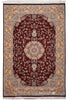 Load image into Gallery viewer, 6.6 x 10 Burgundy Bamboo Silk Turkish Rug Elegant