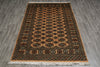 Load image into Gallery viewer, 4 x 6 Hand-Knotted Beige Bokhara Rug #F-3125
