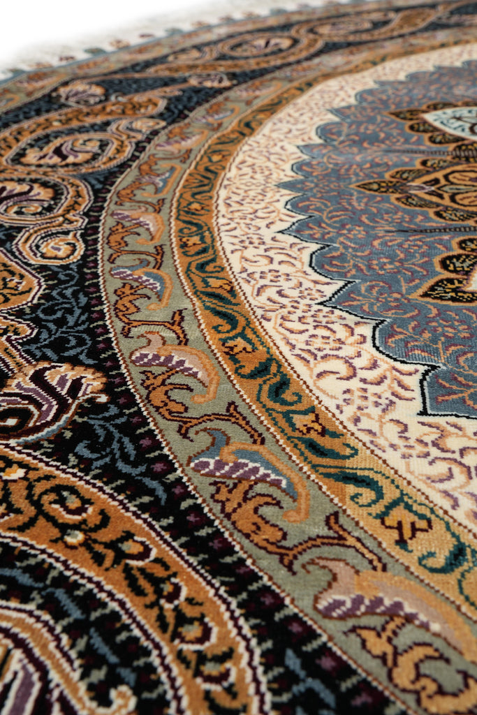 5 x 5 Round Silk Handmade Rug #PIX-59500