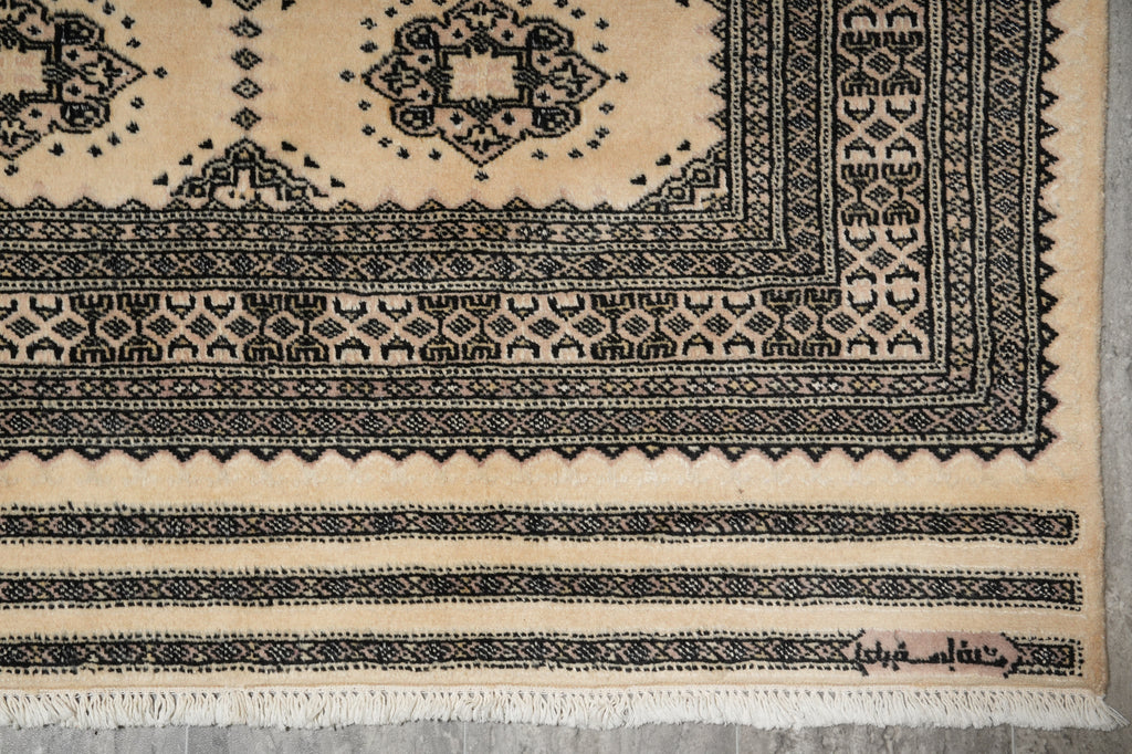 4 x 6.7 Jaldar Bokhara Rug Hand-Knotted Modern #B-75628