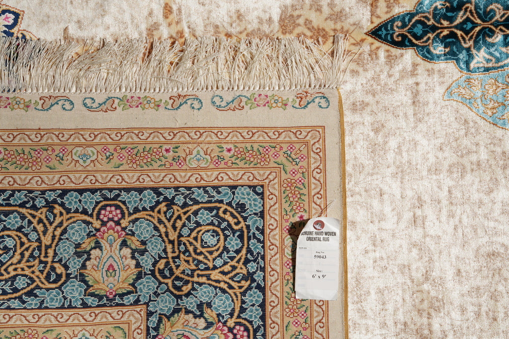 6x9  Silk Handmade Rug #PIX-59043