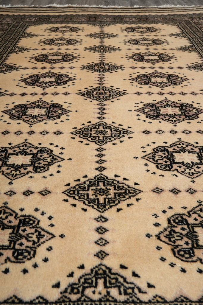 4 x 6.7 Jaldar Bokhara Rug Hand-Knotted Modern #B-75628