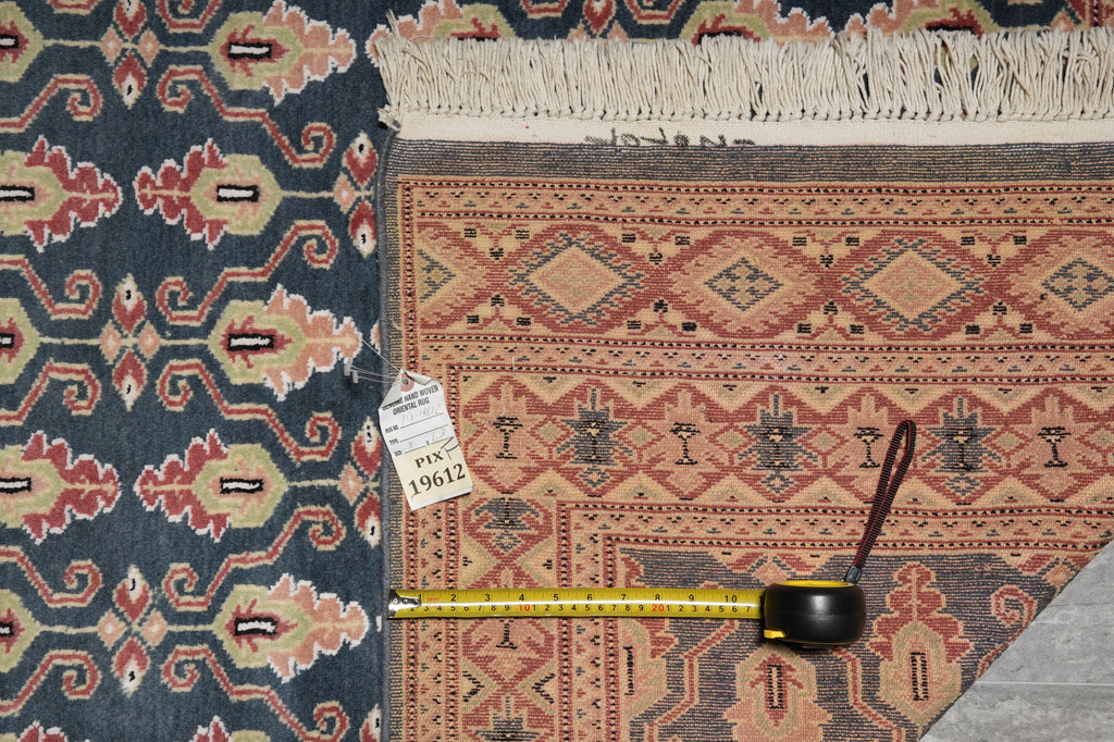 4 x 6.3 Hand-Knotted Paksiatn Jaldar Rug Slate BLue #PIX-19612