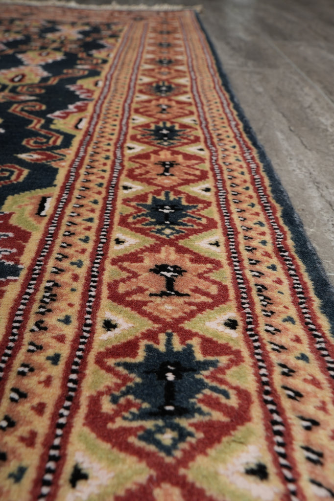4 x 6.3 Hand-Knotted Paksiatn Jaldar Rug Slate BLue #PIX-19612