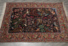 Load image into Gallery viewer, 3.8 x 5.3 Signed Fine Persian Esfahan Rug Wool and Silk on Silk 500 KPSI Paradise Animals #F-3364