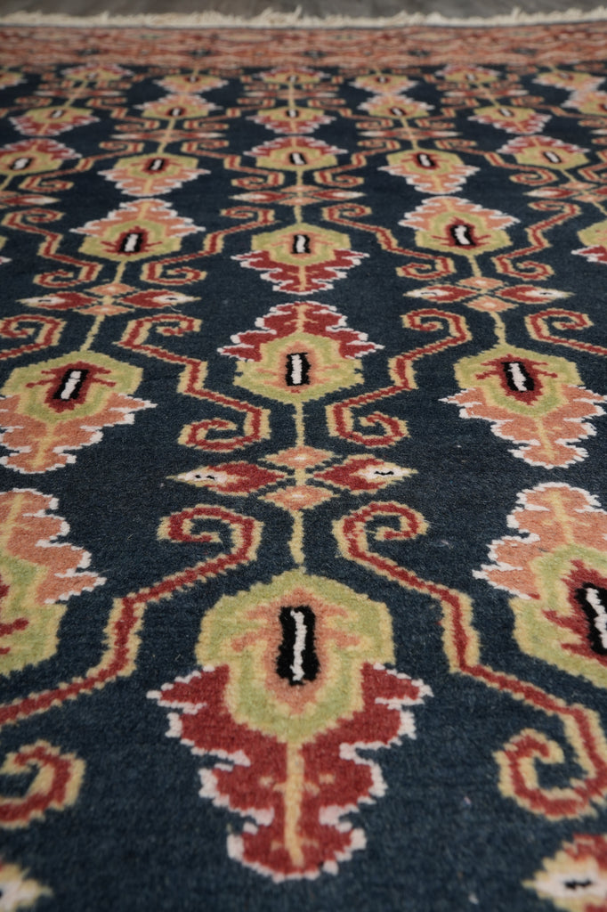 4 x 6.3 Hand-Knotted Paksiatn Jaldar Rug Slate BLue #PIX-19612