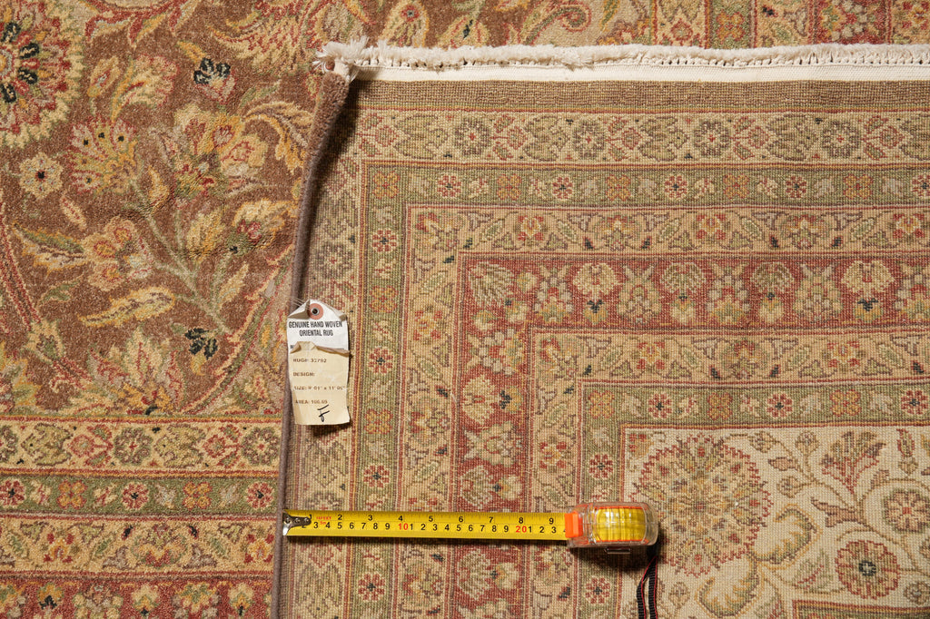 9.1 x 11.9 Great Rug Natural Wool Earthy Neutral Warm Colors Haji Jaili #PIX-805-24