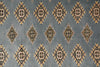 Load image into Gallery viewer, 4 x 6 Hand-Knotted Jaldar Diamond Bokhara Rug Light Gray Blue #PIX-25472