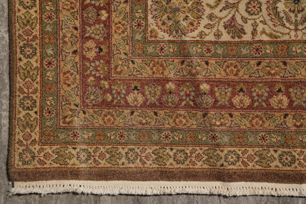 9.1 x 11.9 New Haji Jalili Earth Tone Handmade Natural Wool Rug #PIX-805-26