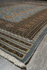 Load image into Gallery viewer, 4 x 6 Hand-Knotted Jaldar Diamond Bokhara Rug Light Gray Blue #PIX-25472